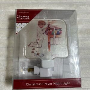 Northlight Norman Rockwell Christmas Collection Prayer Night Light NIB